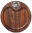Wood Crab Mini Round Cutting Board 8" D Set/2
