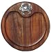 Wood Crab Mini Round Cutting Board 8" D Set/2