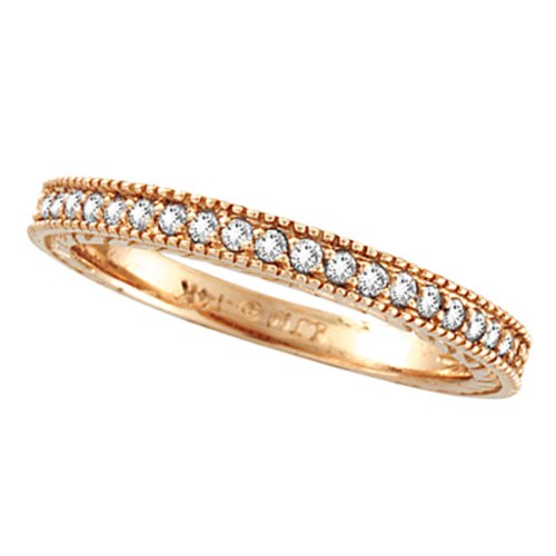 Diamond Eternity Wedding Ring Band in 14K Rose Gold (0.31ctw)