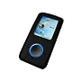 BLACK Silicone skin case for Sandisk Sansa E200 series (E250, E260, E270, E280)