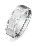 14k White Gold Custom Made 7 Mm Comfort Fit Wedding Band W Frosted finish Design Size Z4