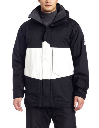 BONFIRE Men's Radiant Jacket Ski & Snowboard Jacket - BLACK SILK BLACK - Small