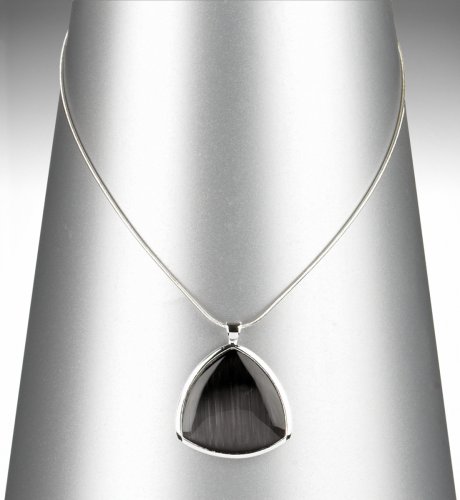 Cushion Catseye Pendant Necklace