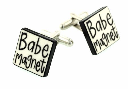 Buy Handmade ceramic “Babe Magnet” cufflinks