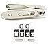 LotFancy&reg; Universal Cutting Edge Card Cutter for iPhone 6 6s 5 5s 4 4s Plus with Adapters & Card Eject Pin,Cut Any GSM Sim into Nano or Any Micro Sim into Nano Sim