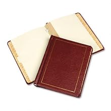 Wilson Jones Minute Book Corporate Record Book, Gold-tooled Imitation Leather Binder with Peerless Ledger Paper, 8.5 x 11 Inch Sheets, Red (W0396-11)