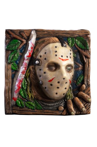 Friday the 13th Wall Décor, Jason Vorhees, 13-Inches x 13-Inches
