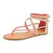 DREAM PAIRS Women’s One Band Ankle Strap Buckle Flat Sandals