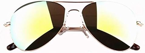 SUMOLUX Color Mirror Fashion Gold Frame/Green Lens Aviator Sunglasses