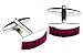 Curved front Swarovski cufflinks with Red crystals picture