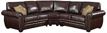 Big Sale AC Pacific Louis 3-Piece Sectional Includes Right/Left Arm Facing Loveseat and Corner Wedge, Dark Brown