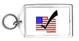 Keychain with american flag, check mark, stars and stripes