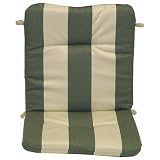 Arden Regency Fern Stripe Sunbrella Acrylic Wrought Iron Chair Cushion by 
