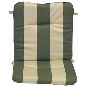 Arden Regency Fern Stripe Sunbrella Acrylic Wrought Iron Chair Cushion by 