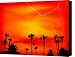 Sunset Lightning and Palm Trees Canvas Print / Canvas Art - Artist James Bo Insogna