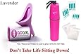 Go Girl Female Urination Device, Lavender With Hot Pink Waterproof Holder & with Xtra towlettes & Baggies