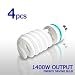 4 x Digital Full Spectrum Light Bulb 85W Photo CFL 6500K, Daylight balanced, Pure White, LimoStudio