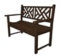 Recyled Plastic Chippendale Bench 48" by Polywood Frame Color: Mahogany