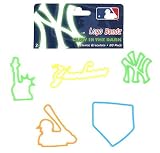 New York Yankees Glow In The Dark Logo Bandz Bracelets 20 Piece Pack