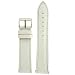 Genuine Leather Watch Band Pearl Finish White 16mm