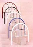 Twin Size Metal Headboard with Fan Style in Blue Finish