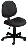 Armless Desk Chair - Superchair - Black (Black) (35H x 21W x 23D)