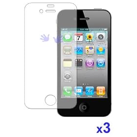 Buy (3 Packs) iPhone 4 Anti-Glare, Anti-Scratch, Anti-Fingerprint - Matte Finishing Screen Protector