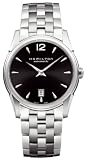 HAMILTON (ハミルトン) 腕時計 AMERICAN CLASSIC JAZZMASTER SLIM 40mm ブラックダイヤル SSブレス H38515135 メンズ[正規輸入品]の画像