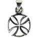 Die Cut Circle Iron Cross - Silver Pendant