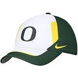 Nike Oregon Ducks White Coaches Swoosh Flex Fit Adjustable Hat