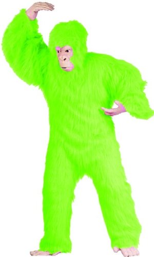Gorilla Costume Lime Plush Adult Standard  