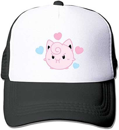 LIANBANG Jigglypufff Chibi Pokemon Adjustable Printing Snapback Mesh Hat Unisex Adult Baseball Mesh Cap