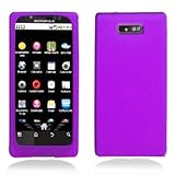 Solid Purple Silicone Skin Gel Cover Case Motorola Triumph WX435