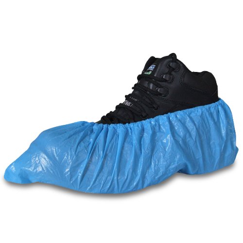 500 Pack Of Blue Disposable Overshoes For Shoes And Boots To Protect Carpets & Floors.