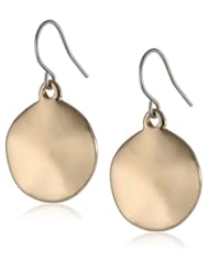 Kensie "Laughing All The Way" Gold-Plated Circle Drop Earrings
