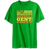 If You Can Read This It's Probably Because You Are More Intelligent Than A Sheep Animals Mens T-Shirt (Green, Size Large)
