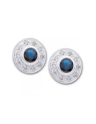 Blue Sapphire & Diamond Earrings
