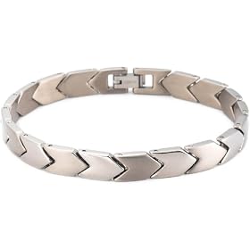 Brushed and Polished Titanium 8mm Bracelet, 8