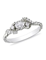 14K White Gold Diamond Fashion Ring (0.5 Cttw, G-H Color, I1-I2 Clarity)