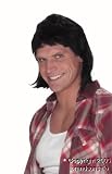 Black Mullet White Trash Costume Wig
