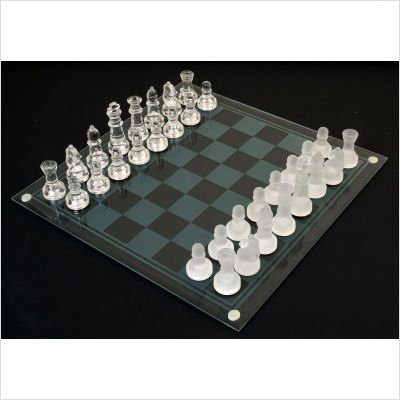 Etched Glass Chess Set