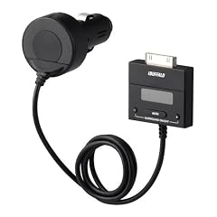 iBUFFALO 【iPhone4S動作確認済】iPod&iPhone専用FMトランスミッタ充電ポート付オートスキャンタイプブラック BSFM08BK