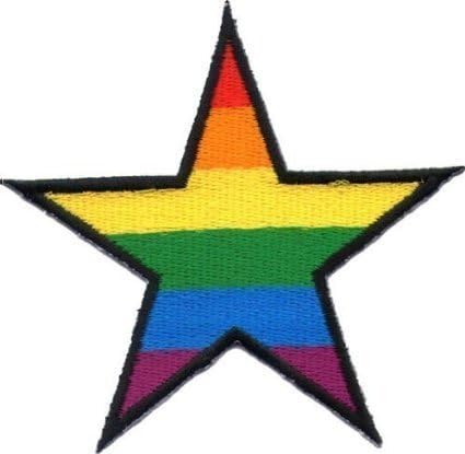 Star Gay pride lesbian rainbow flag retro love LGBT Appliques Hat Cap Polo Backpack Clothing Jacket Shirt DIY Embroidered Iron On / Sew On Patch