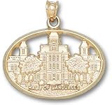Syracuse Orange Solid 10K Gold Hall Of Languages Pendant