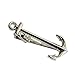 Generic Silver Toned Full Length Nautical Anchor Tie Clips Tie Bar With Gift Box