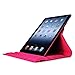 Fintie Rotating Case for iPad 4 3 2 (Old Model) 9.7 inch Tablet - 360 Degree Rotating Smart Stand Protective Cover Auto Wake/Sleep for iPad 4th Gen Retina Display, iPad 3 & iPad 2, Magenta