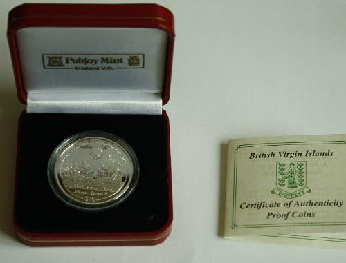 2005 British Virgin Islands Proof Sterling Silver Nelson's Favourite Ships Coin
