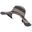 UPF 50+ Sun Beach Braid Hat Floppy 5" Brim Blue 2 TONE