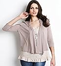  Indigo Collection Ruched Cropped Cardigan
