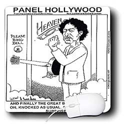 Londons Times Funny Music Cartoons - Bob Dylan Collectible, Knockin On Heaven s Door Ring Doorbell Please - Mouse Pads
